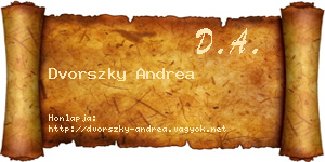 Dvorszky Andrea névjegykártya
